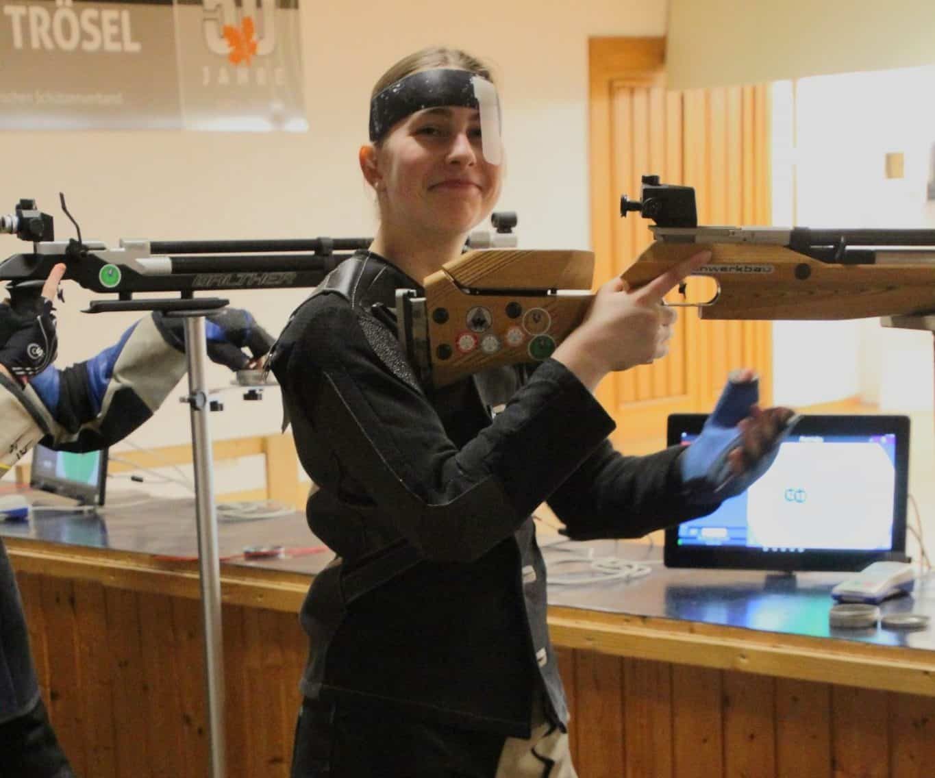 Geburtstagskind Patricija Peleckyte bei ihrem Wettkampf in Trösel